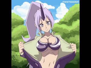 shion - gif; animation; big tits; big boobs; big breasts; 3d sex porno hentai (by @twistedgrim) [tensei shitara slime datta ken]