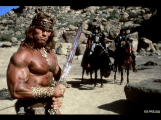 conan the destroyer (1984). conan's fight with the warriors of queen taramis