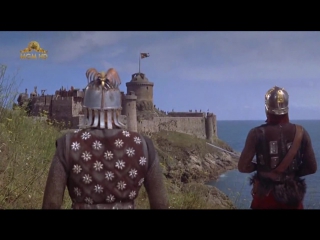 the vikings (1958). castle siege